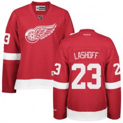 Detroit Red Wings Brian Lashoff Official Red Reebok Premier Women's Home NHL Hockey Jersey