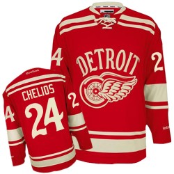 Detroit Red Wings Chris Chelios Official Red Reebok Authentic Adult 2014 Winter Classic NHL Hockey Jersey