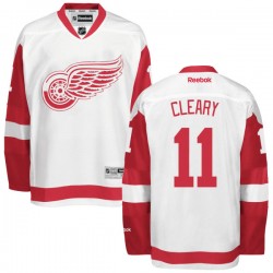 Detroit Red Wings Daniel Cleary Official White Reebok Authentic Adult Away NHL Hockey Jersey