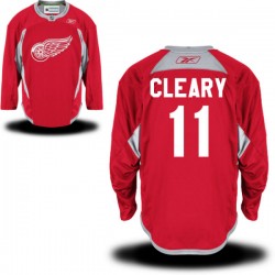 Detroit Red Wings Daniel Cleary Official Red Reebok Authentic Adult Practice Team NHL Hockey Jersey