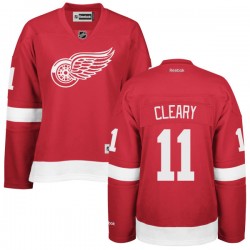 Detroit Red Wings Daniel Cleary Official Red Reebok Authentic Women's Home NHL Hockey Jersey