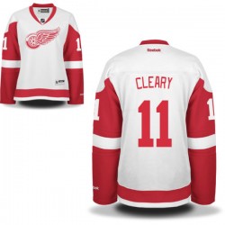 Detroit Red Wings Daniel Cleary Official White Reebok Authentic Women's Away NHL Hockey Jersey