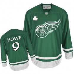 Detroit Red Wings Gordie Howe Official Green Reebok Authentic Adult St Patty's Day NHL Hockey Jersey