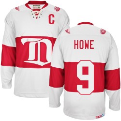 Detroit Red Wings Gordie Howe Official White CCM Authentic Adult Winter Classic Throwback NHL Hockey Jersey