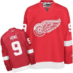 Detroit Red Wings Gordie Howe Official Red Reebok Premier Adult Home NHL Hockey Jersey