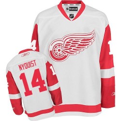 Detroit Red Wings Gustav Nyquist Official White Reebok Authentic Adult Away NHL Hockey Jersey