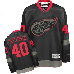 Detroit Red Wings Henrik Zetterberg Official Black Ice Reebok Authentic Adult NHL Hockey Jersey