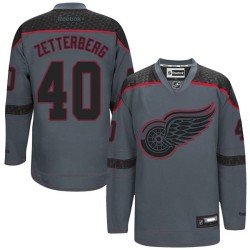 Detroit Red Wings Henrik Zetterberg Official Reebok Authentic Adult Charcoal Cross Check Fashion NHL Hockey Jersey