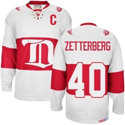 Detroit Red Wings Henrik Zetterberg Official White CCM Authentic Adult Winter Classic Throwback NHL Hockey Jersey