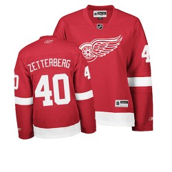 Detroit Red Wings Henrik Zetterberg Official Red Reebok Authentic Women's Home NHL Hockey Jersey