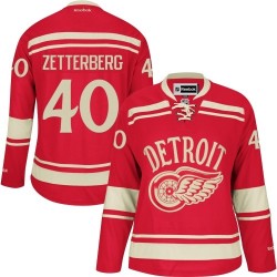 Detroit Red Wings Henrik Zetterberg Official Red Reebok Premier Women's 2014 Winter Classic NHL Hockey Jersey