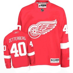 Detroit Red Wings Henrik Zetterberg Official Red Reebok Authentic Youth Home NHL Hockey Jersey