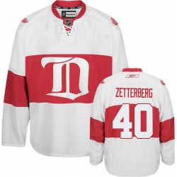 Detroit Red Wings Henrik Zetterberg Official White Reebok Authentic Youth Third Winter Classic NHL Hockey Jersey