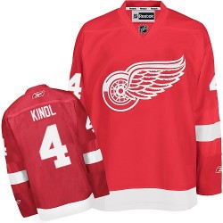 Detroit Red Wings Jakub Kindl Official Red Reebok Authentic Adult Home NHL Hockey Jersey