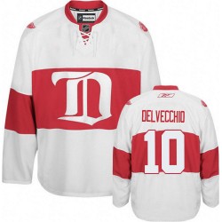 Detroit Red Wings Alex Delvecchio Official White Reebok Authentic Adult Third Winter Classic NHL Hockey Jersey