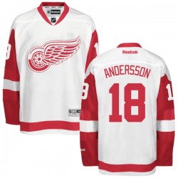 Detroit Red Wings Joakim Andersson Official White Reebok Authentic Adult Away NHL Hockey Jersey