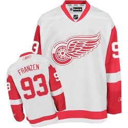 Detroit Red Wings Johan Franzen Official White Reebok Authentic Adult Away NHL Hockey Jersey
