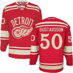 Detroit Red Wings Jonas Gustavsson Official Red Reebok Authentic Adult 2014 Winter Classic NHL Hockey Jersey