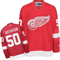 Detroit Red Wings Jonas Gustavsson Official Red Reebok Authentic Adult Home NHL Hockey Jersey