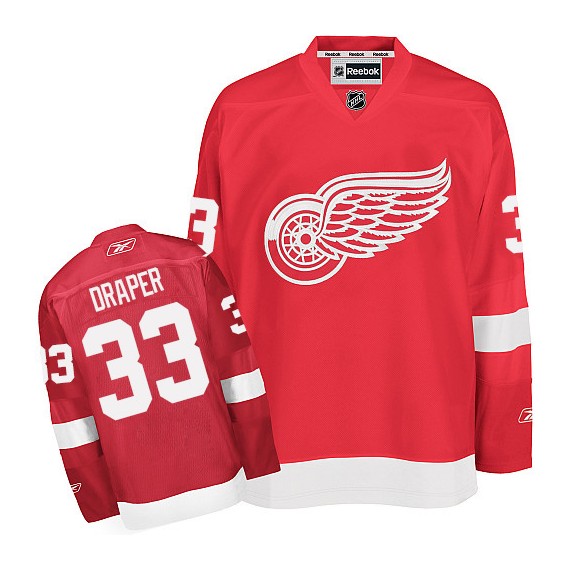 Detroit Red Wings Kris Draper Official Red Reebok Authentic Adult Home NHL Hockey Jersey S,M,L,XL,XXL,XXXL,XXXXL