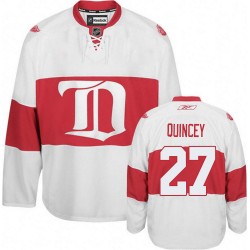 Detroit Red Wings Kyle Quincey Official White Reebok Authentic Adult Third Winter Classic NHL Hockey Jersey