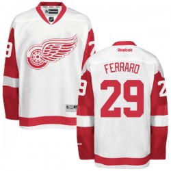 Detroit Red Wings Landon Ferraro Official White Reebok Authentic Adult Away NHL Hockey Jersey