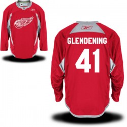 Detroit Red Wings Luke Glendening Official Red Reebok Authentic Adult Practice Team NHL Hockey Jersey
