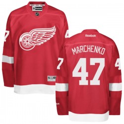 Detroit Red Wings Alexey Marchenko Official Red Reebok Authentic Adult Home NHL Hockey Jersey
