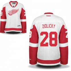 Detroit Red Wings Marek Zidlicky Official White Reebok Premier Women's Away NHL Hockey Jersey