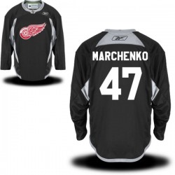Detroit Red Wings Alexey Marchenko Official Black Reebok Authentic Adult Practice Alternate NHL Hockey Jersey