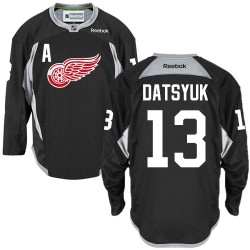 Detroit Red Wings Pavel Datsyuk Official Black Reebok Authentic Adult Practice NHL Hockey Jersey