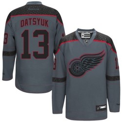 Detroit Red Wings Pavel Datsyuk Official Reebok Premier Adult Charcoal Cross Check Fashion NHL Hockey Jersey
