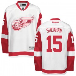 Detroit Red Wings Riley Sheahan Official White Reebok Authentic Adult Away NHL Hockey Jersey