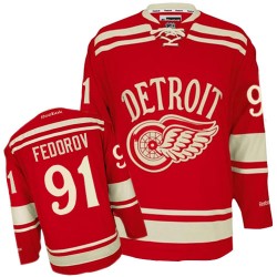 Detroit Red Wings Sergei Fedorov Official Red Reebok Authentic Adult 2014 Winter Classic NHL Hockey Jersey