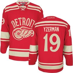 Detroit Red Wings Steve Yzerman Official Red Reebok Authentic Youth 2014 Winter Classic NHL Hockey Jersey