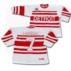 Detroit Red Wings Ted Lindsay Official White CCM Authentic Adult Throwback NHL Hockey Jersey