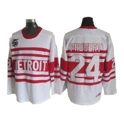 Detroit Red Wings Bob Probert Official White CCM Authentic Adult Throwback NHL Hockey Jersey