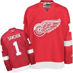 Detroit Red Wings Terry Sawchuk Official Red Reebok Premier Adult Home NHL Hockey Jersey