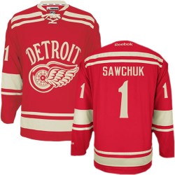 Detroit Red Wings Terry Sawchuk Official Red Reebok Authentic Adult 2014 Winter Classic NHL Hockey Jersey