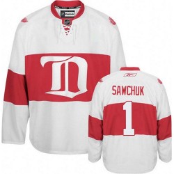Detroit Red Wings Terry Sawchuk Official White Reebok Authentic Adult Third Winter Classic NHL Hockey Jersey