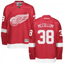 Detroit Red Wings Tom Mccollum Official Red Reebok Authentic Adult Home NHL Hockey Jersey