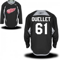 Detroit Red Wings Xavier Ouellet Official Black Reebok Authentic Adult Practice Alternate NHL Hockey Jersey