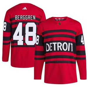 Detroit Red Wings Jonatan Berggren Official Red Adidas Authentic Youth Reverse Retro 2.0 NHL Hockey Jersey