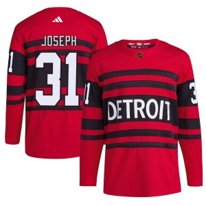 Detroit Red Wings Curtis Joseph Official Red Adidas Authentic Youth Reverse Retro 2.0 NHL Hockey Jersey