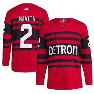 Detroit Red Wings Olli Maatta Official Red Adidas Authentic Youth Reverse Retro 2.0 NHL Hockey Jersey