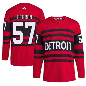 Detroit Red Wings David Perron Official Red Adidas Authentic Youth Reverse Retro 2.0 NHL Hockey Jersey