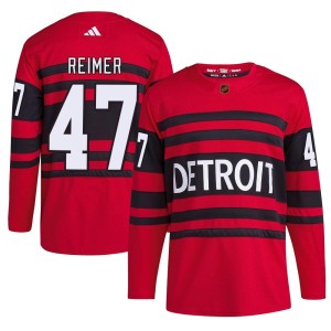 Detroit Red Wings James Reimer Official Red Adidas Authentic Youth Reverse Retro 2.0 NHL Hockey Jersey