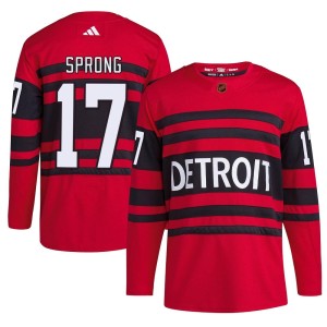 Detroit Red Wings Daniel Sprong Official Red Adidas Authentic Youth Reverse Retro 2.0 NHL Hockey Jersey