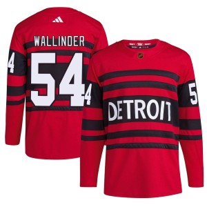 Detroit Red Wings William Wallinder Official Red Adidas Authentic Youth Reverse Retro 2.0 NHL Hockey Jersey