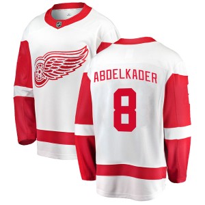 Detroit Red Wings Justin Abdelkader Official White Fanatics Branded Breakaway Adult Away NHL Hockey Jersey